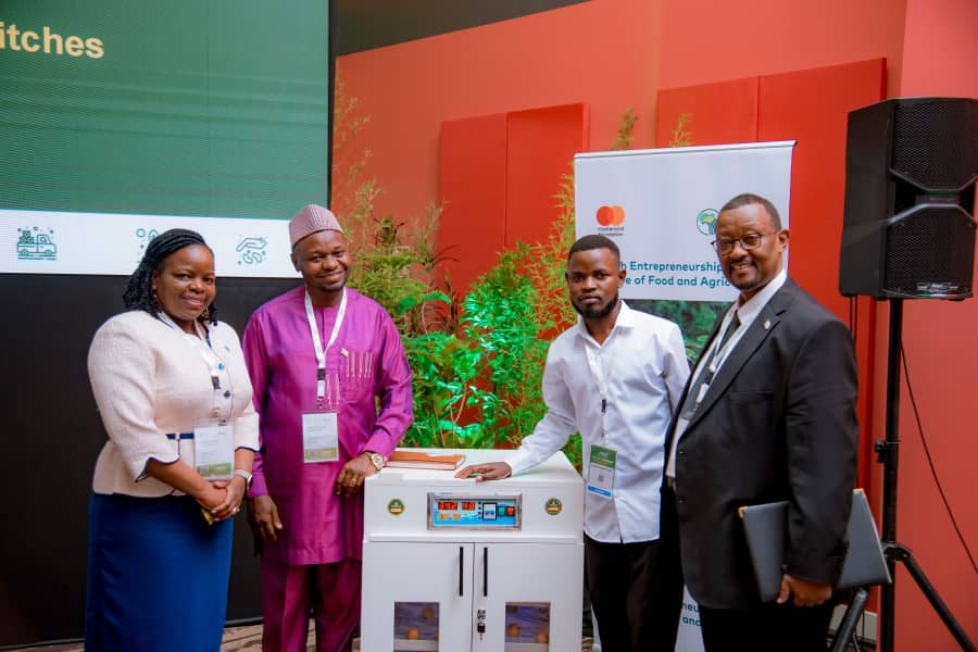 TechPlus Trust receiving recognition at the Mastercard Foundation Youth Entrepreneurship event